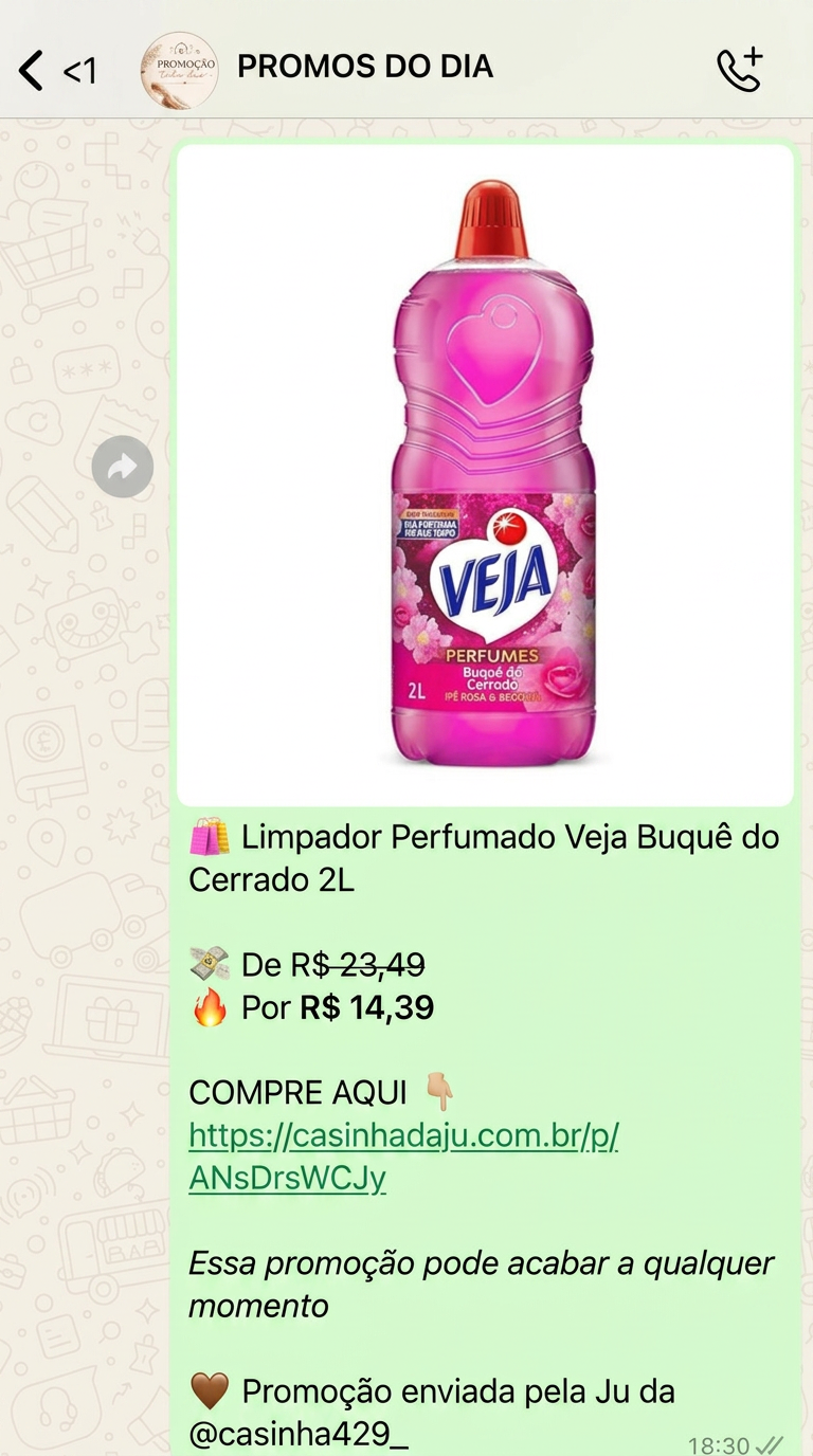 Limpador perfumado Veja em promoção